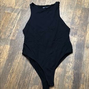 Black Sleeveless Bodysuit Zara